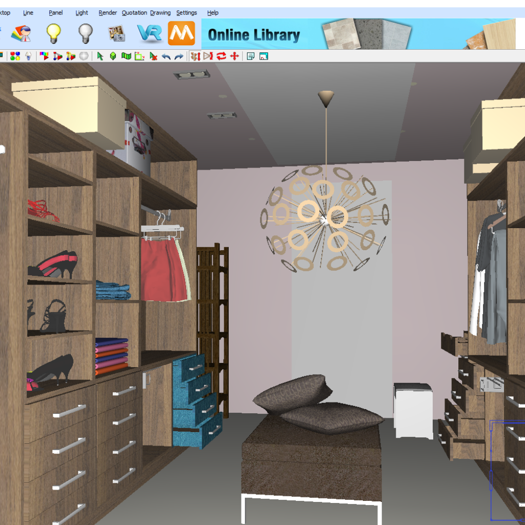 Walk In Wardrobe Design Using KD Max