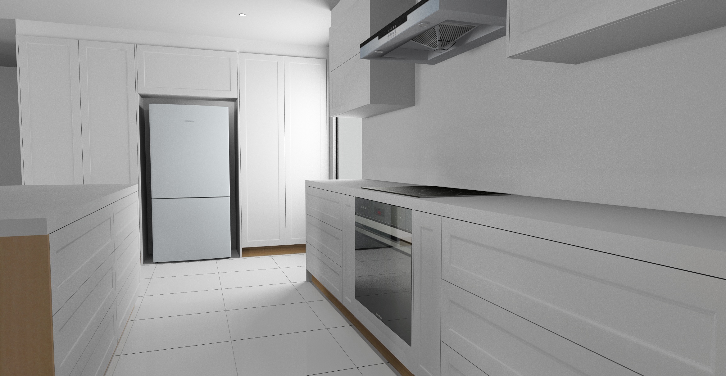 KD Max white kitchen render