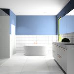white and blue KD Max bathroom render