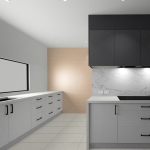 white KD Max kitchen render