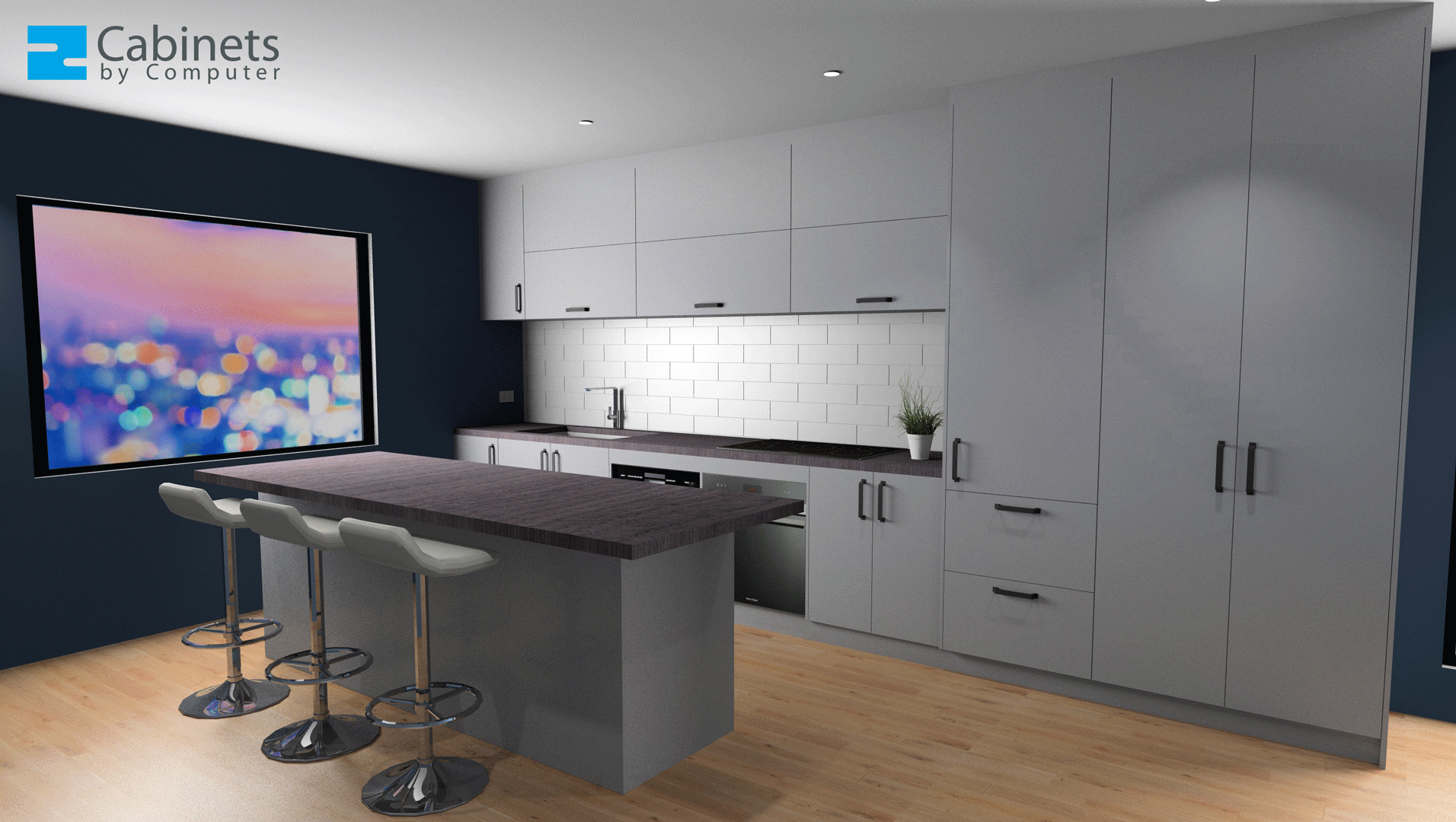 grey kitchen render KD Max 3