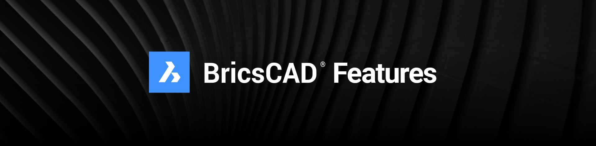 black background with BricsCAD logo