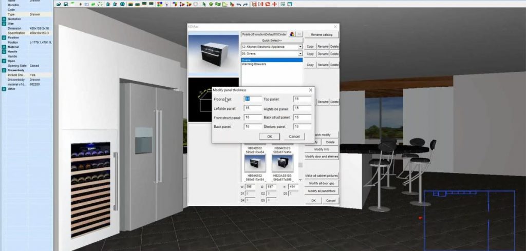 KD Max interface render of kitchen