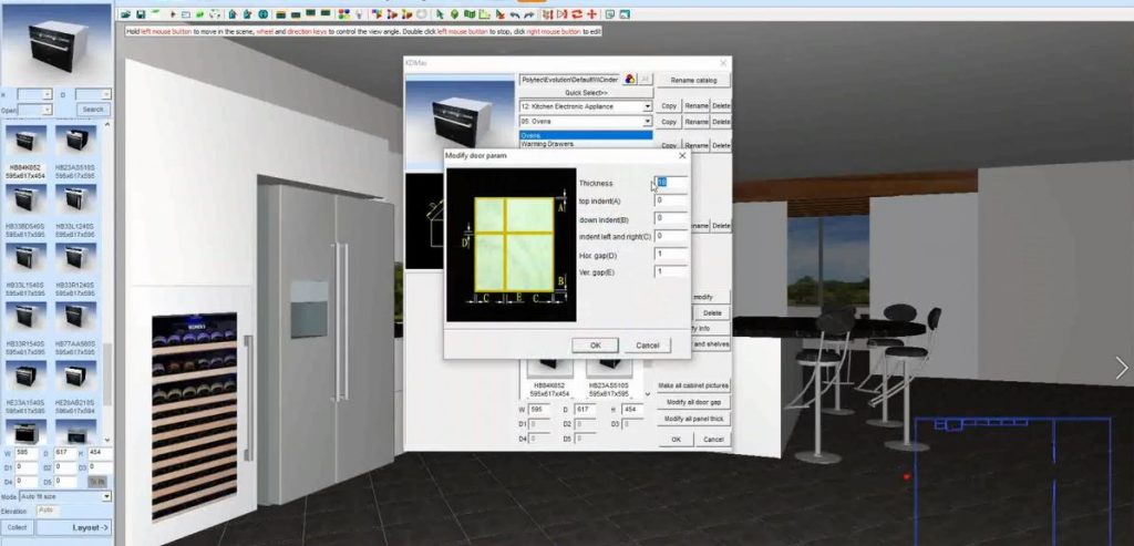 KD Max interface render of kitchen
