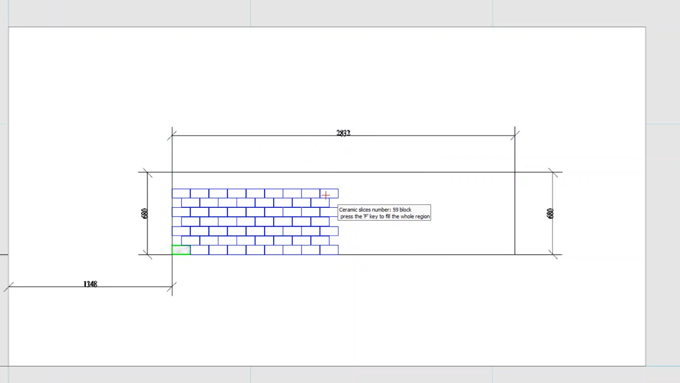 KD Max tiling function screenshot, blue and back lines